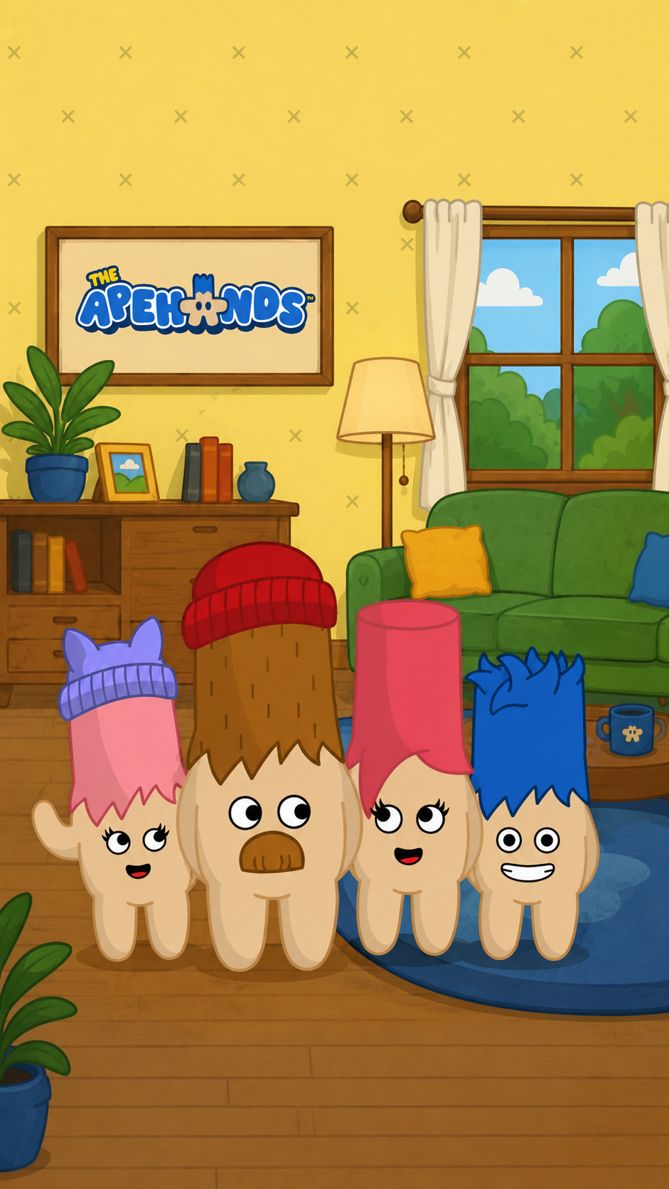 The family at home wallpaper